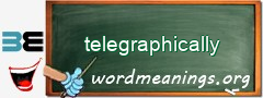 WordMeaning blackboard for telegraphically